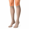 Calze al ginocchio 39-42 beige a maglia con bordo decorativo