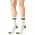 Calze sportive a coste 35-38 in maglia bianco/verde stile college