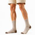 Calze a costine 35-38 beige e marrone in maglia stile casual