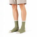 Calze medie 39-42 in maglia verde salvia e beige per uso quotidiano stile casual