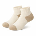 Calzini alla caviglia 39-42 in tessuto a maglia avorio/beige - bordo a coste