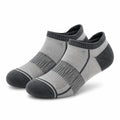 Calze corte 43-46 in tessuto a maglia grigio/antracite - traspiranti per attività sportive