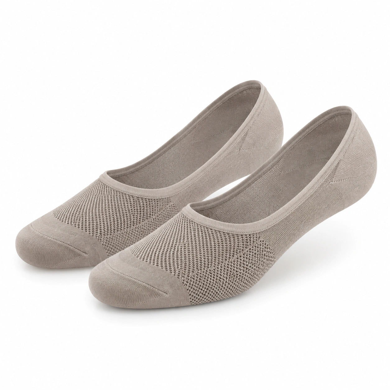Calzini invisibili 39-42 in tessuto elasticizzato beige traspiranti a maglia