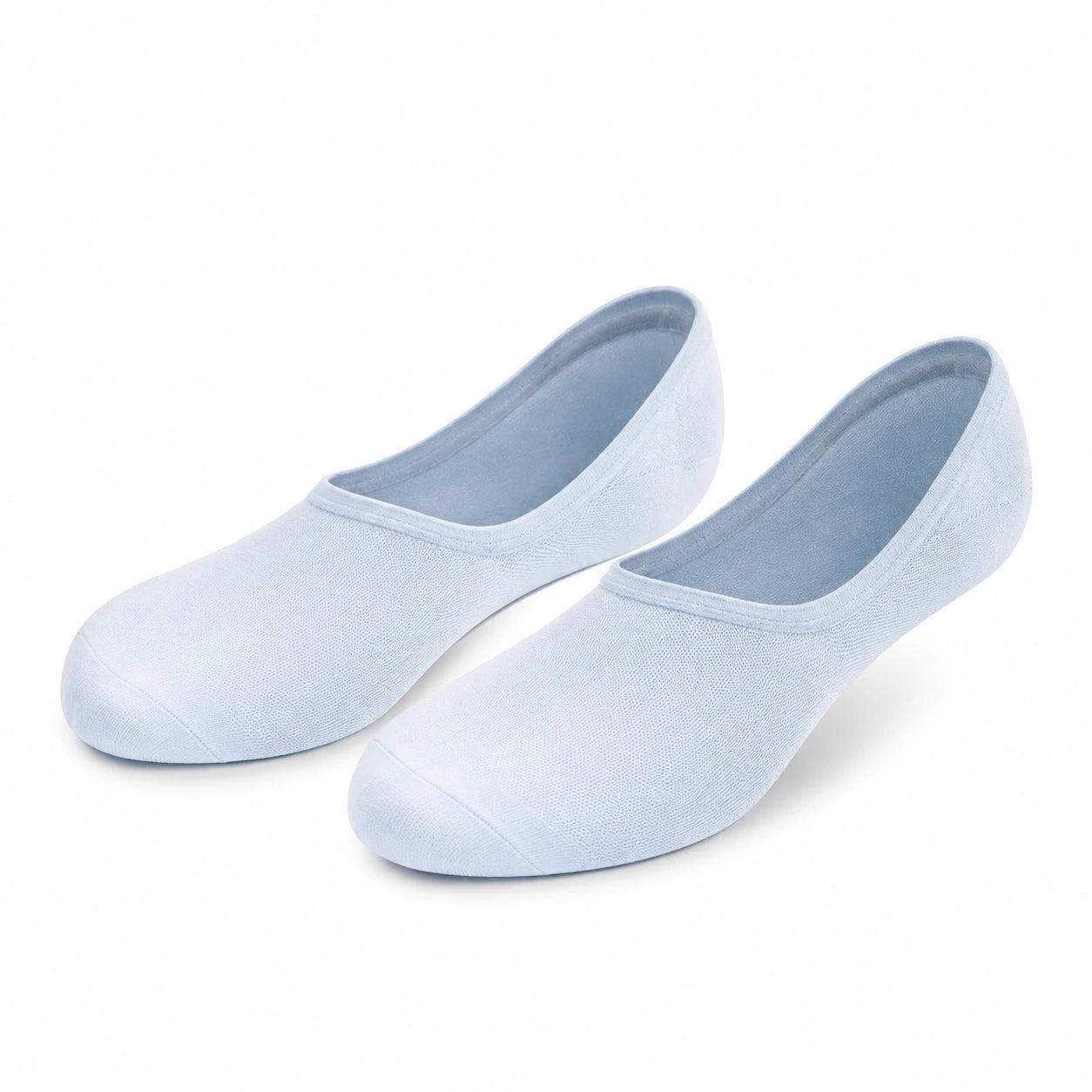 Calzini ballerina 39-42 in tessuto azzurro chiaro - invisibili a taglio basso