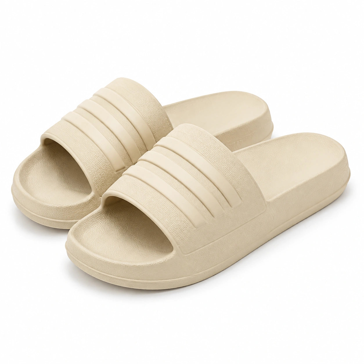 Ciabatte taglia 38/39 in EVA beige con fascia rigata antiscivolo