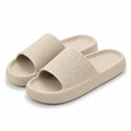 Ciabatte 38/39 in EVA beige con fascia zigrinata per uso quotidiano