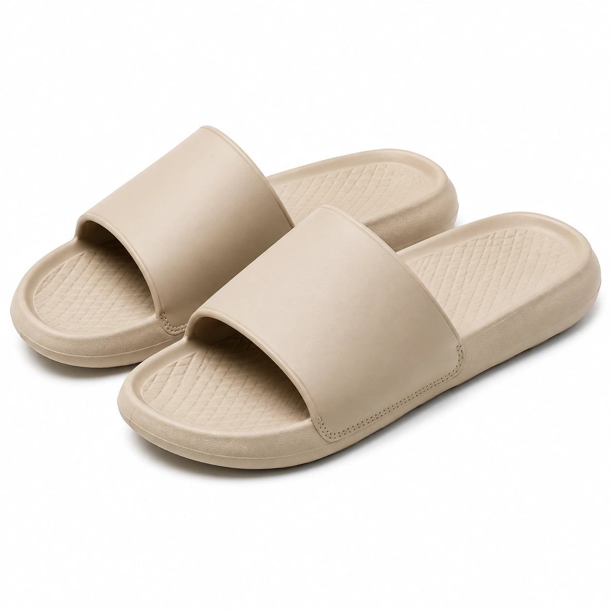 Ciabatte 40/41 in EVA beige - suola sagomata antiscivolo per uso quotidiano