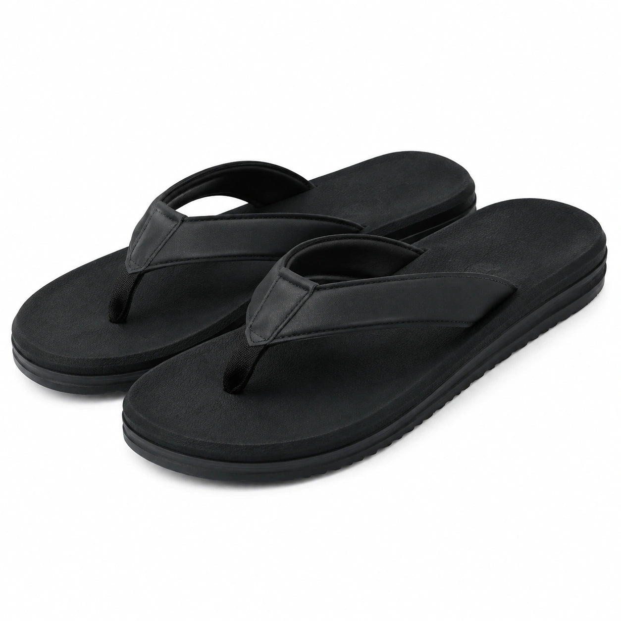 Infradito uomo taglia 42/43 in materiale sintetico nero - suola sagomata per uso estivo