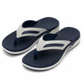 Infradito 40/41 in materiale sintetico blu navy e bianco - plantare testurizzato per uso estivo